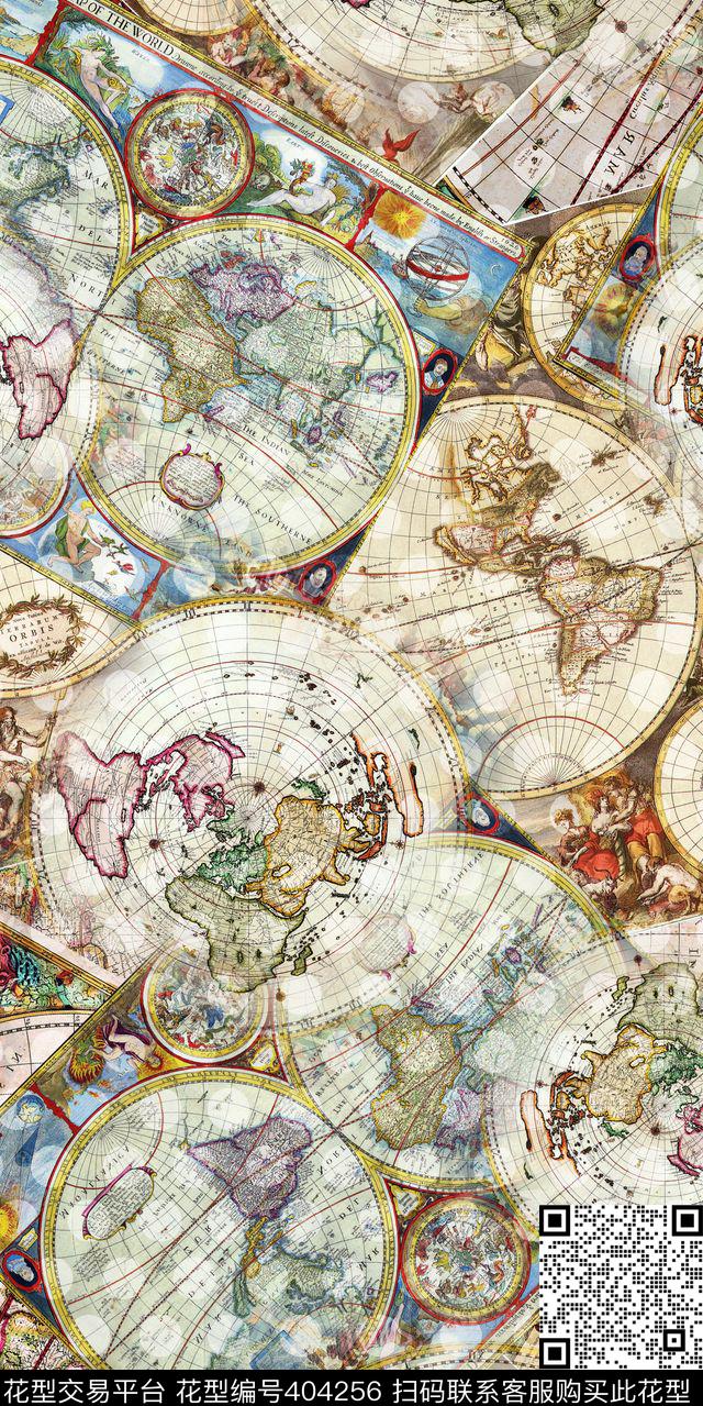 波点服装复古数码印花华亿平台下载（图片编号: 404256） - 瓦栏（Walan）