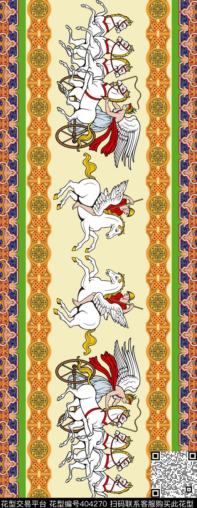 马车欧式宫廷风希腊神话传统印花华亿平台下载（图片编号: 404270） - 瓦栏（Walan）