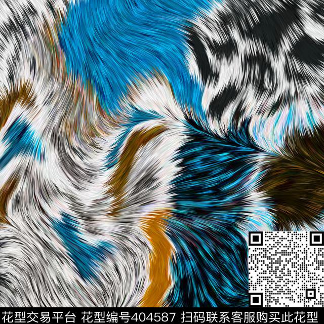 动物纹黑白女装数码印花华亿平台下载（图片编号: 404587） - 瓦栏（Walan）