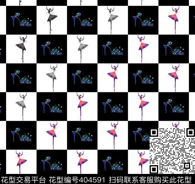 流行格子时尚数码印花华亿平台下载（图片编号: 404591） - 瓦栏（Walan）