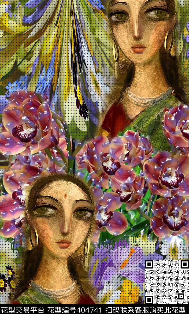 服装人物人物类数码印花华亿平台下载（图片编号: 404741） - 瓦栏（Walan）