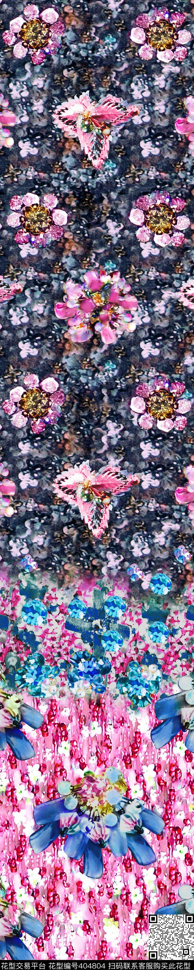 大衣女孩数码印花华亿平台下载（图片编号: 404804） - 瓦栏（Walan）