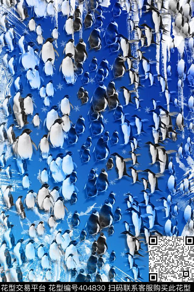 家园南极企鹅数码印花华亿平台下载（图片编号: 404830） - 瓦栏（Walan）