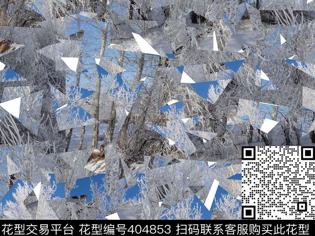 冰冻霜露潮流华亿平台风景数码印花华亿平台下载（图片编号: 404853） - 瓦栏（Walan）