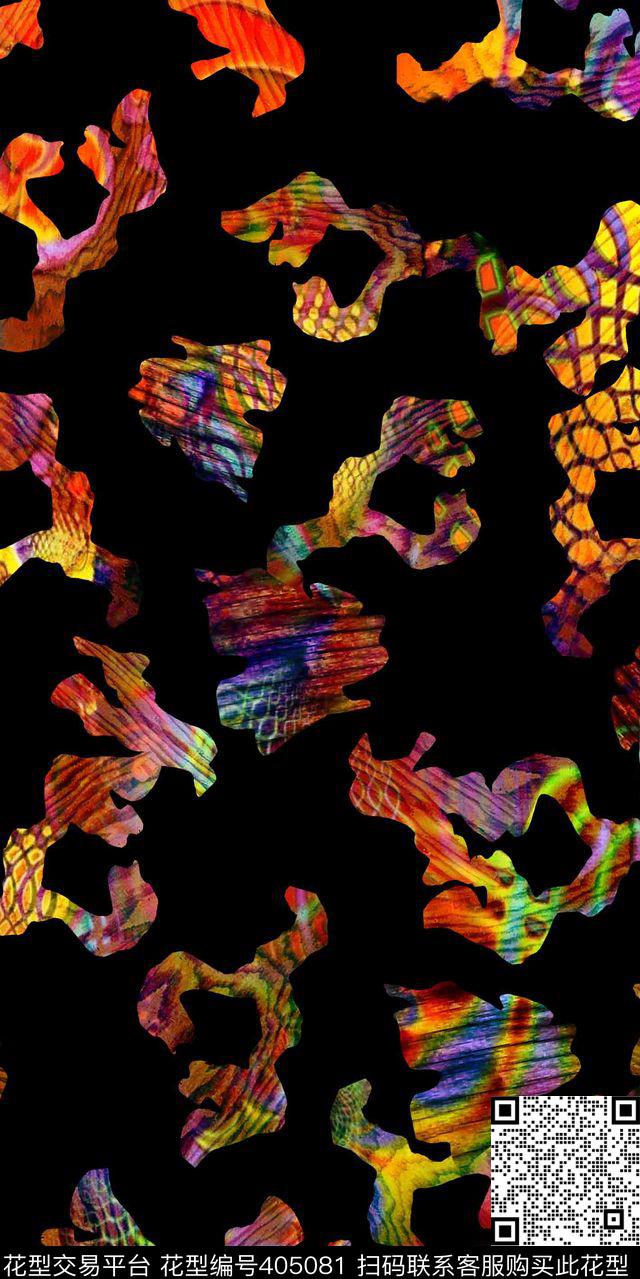 流行时尚时尚豹纹数码印花华亿平台下载（图片编号: 405081） - 瓦栏（Walan）