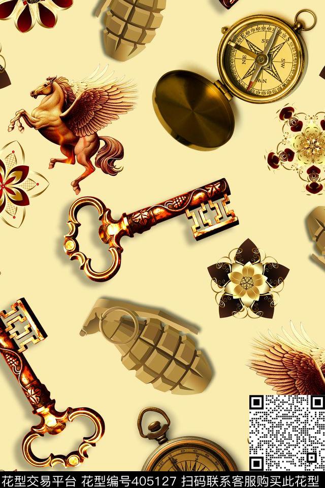 欧式炸弹罗马罗马欧式复古数码印花华亿平台下载（图片编号: 405127） - 瓦栏（Walan）