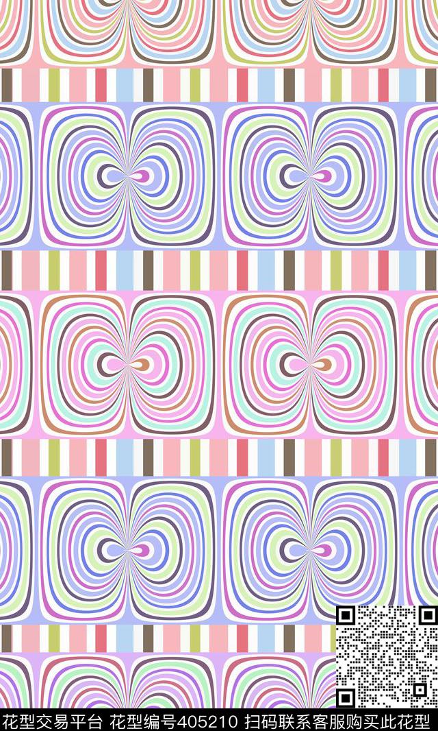 服装条纹几何机理传统印花华亿平台下载（图片编号: 405210） - 瓦栏（Walan）