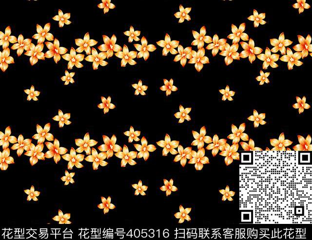 素雅黄色小花花卉传统印花华亿平台下载（图片编号: 405316） - 瓦栏（Walan）