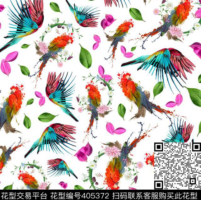 动物花鸟数码印花华亿平台下载（图片编号: 405372） - 瓦栏（Walan）