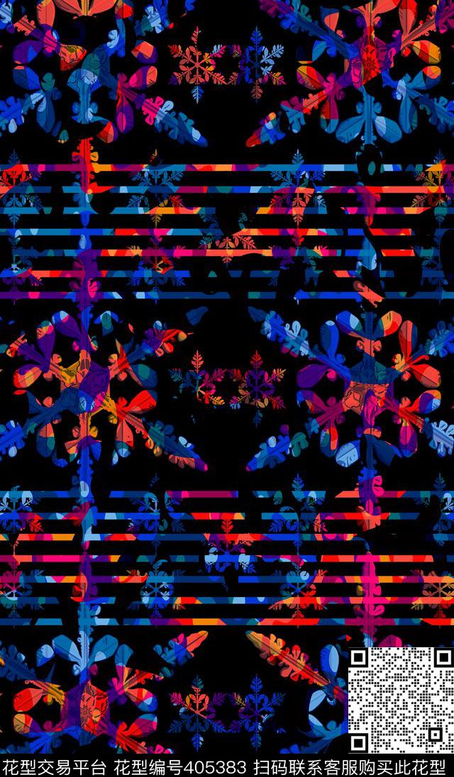 雪花条纹迷彩数码印花华亿平台下载（图片编号: 405383） - 瓦栏（Walan）
