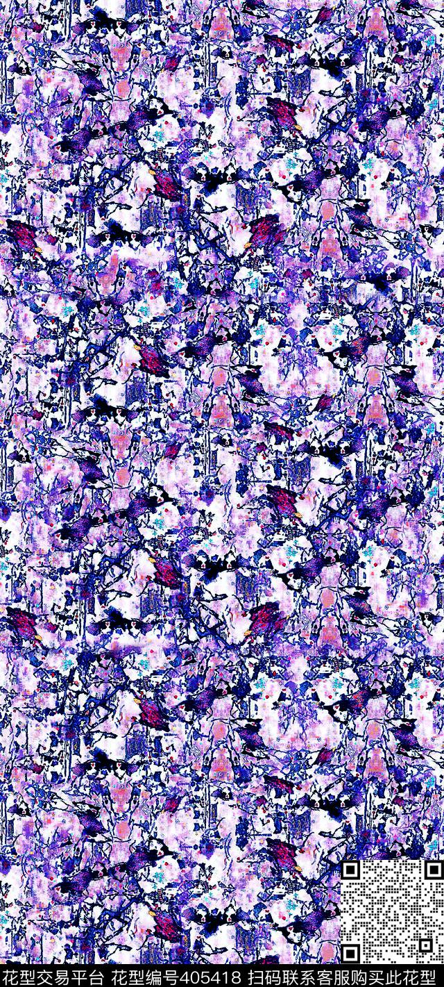 写意粉数码印花华亿平台下载（图片编号: 405418） - 瓦栏（Walan）