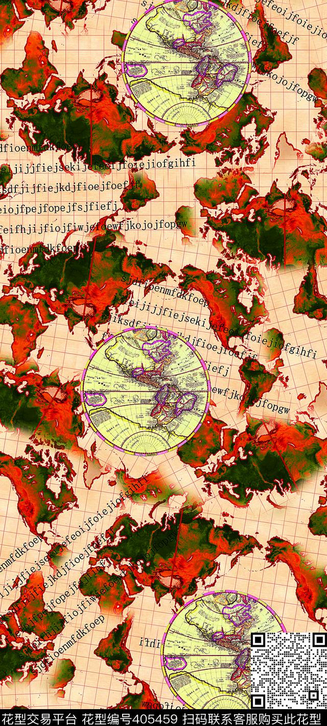 中国风黄数码印花华亿平台下载（图片编号: 405459） - 瓦栏（Walan）