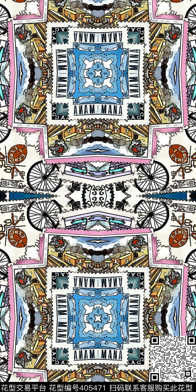 水彩老邮票火车数码印花华亿平台下载（图片编号: 405471） - 瓦栏（Walan）