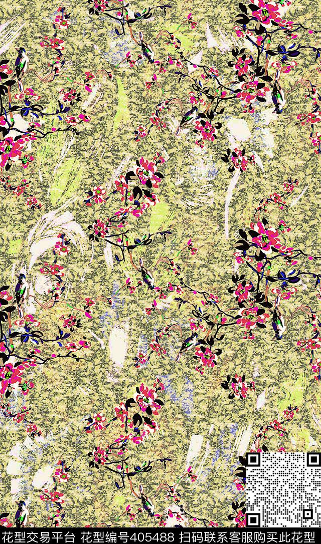 民族风卡数码印花华亿平台下载（图片编号: 405488） - 瓦栏（Walan）