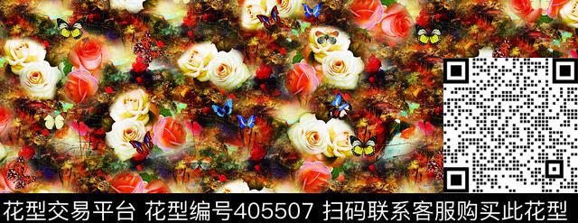 花卉粉数码印花华亿平台下载（图片编号: 405507） - 瓦栏（Walan）
