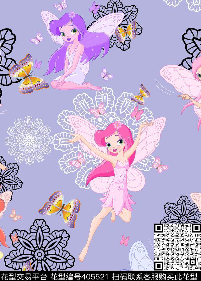 卡通人物传统印花华亿平台下载（图片编号: 405521） - 瓦栏（Walan）