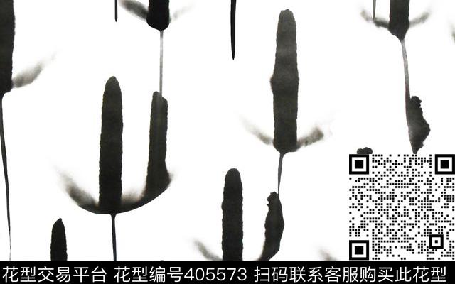 时尚水墨传统印花华亿平台下载（图片编号: 405573） - 瓦栏（Walan）