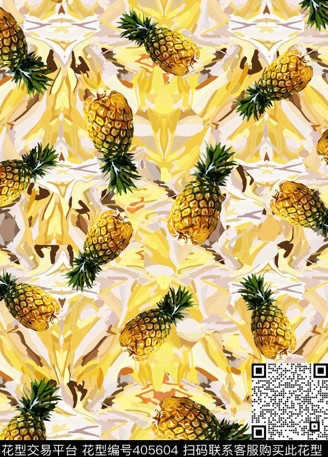 热带水果时尚传统印花华亿平台下载（图片编号: 405604） - 瓦栏（Walan）