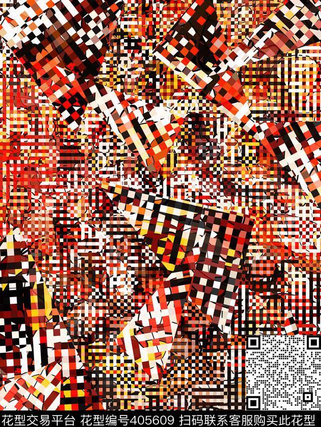 格子马赛克碎片传统印花华亿平台下载（图片编号: 405609） - 瓦栏（Walan）