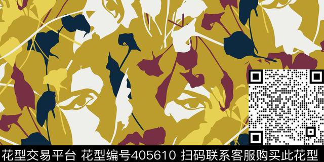 文艺抽象艺术抽象传统印花华亿平台下载（图片编号: 405610） - 瓦栏（Walan）