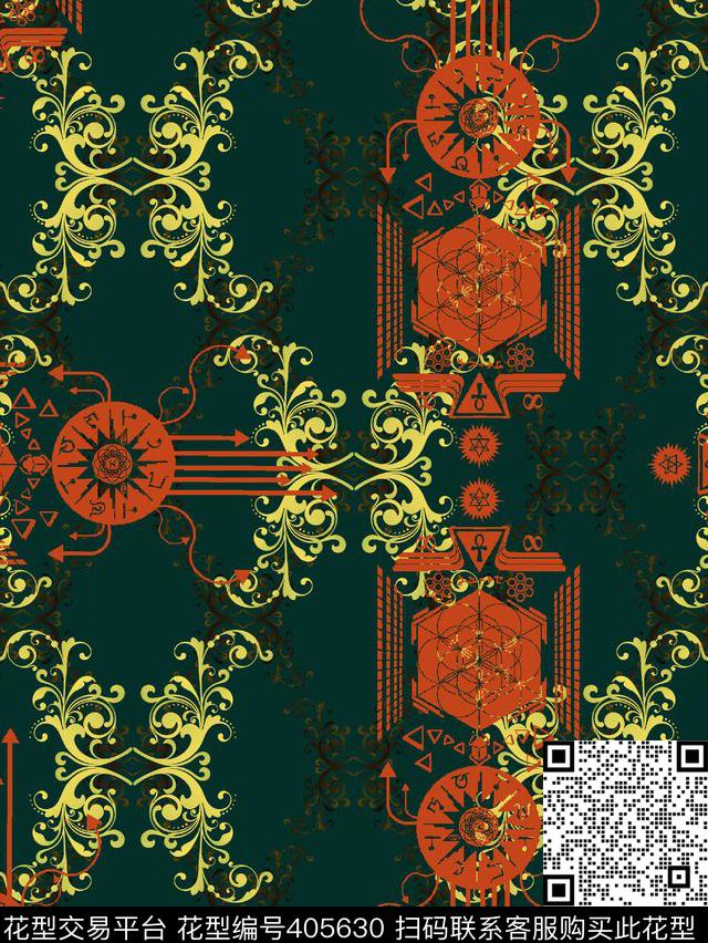 ornamentsofacurtain传统印花华亿平台下载（图片编号: 405630） - 瓦栏（Walan）