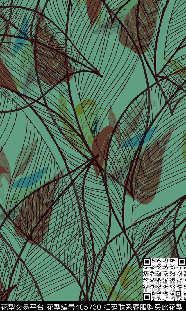 复古条纹写意涂鸦传统印花华亿平台下载（图片编号: 405730） - 瓦栏（Walan）