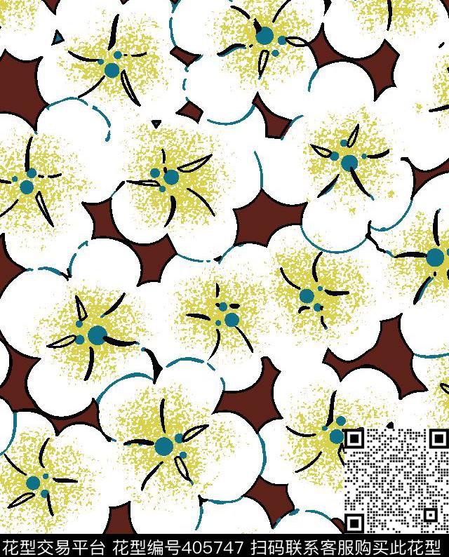 花卉传统印花华亿平台下载（图片编号: 405747） - 瓦栏（Walan）