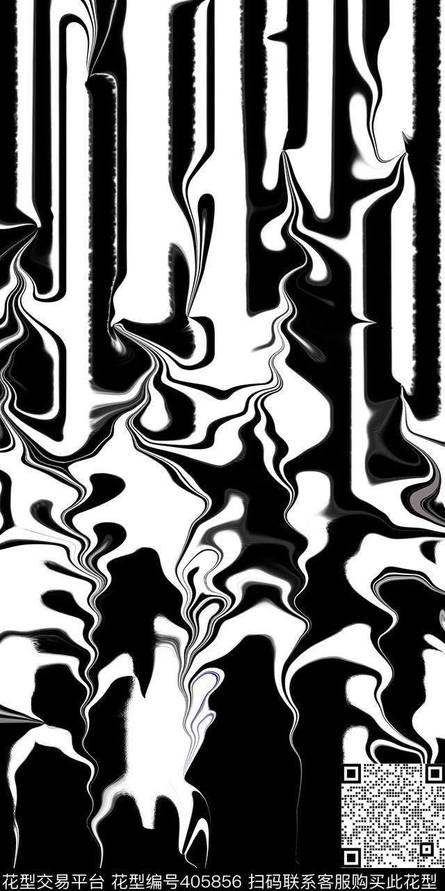 大气时尚抽象条纹传统印花华亿平台下载（图片编号: 405856） - 瓦栏（Walan）