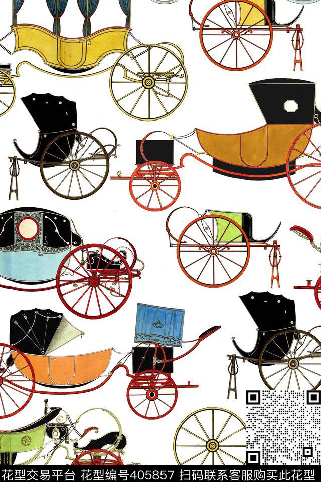 时尚老爷车童装数码印花华亿平台下载（图片编号: 405857） - 瓦栏（Walan）