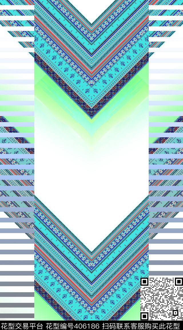 定位几何线条传统印花华亿平台下载（图片编号: 406186） - 瓦栏（Walan）