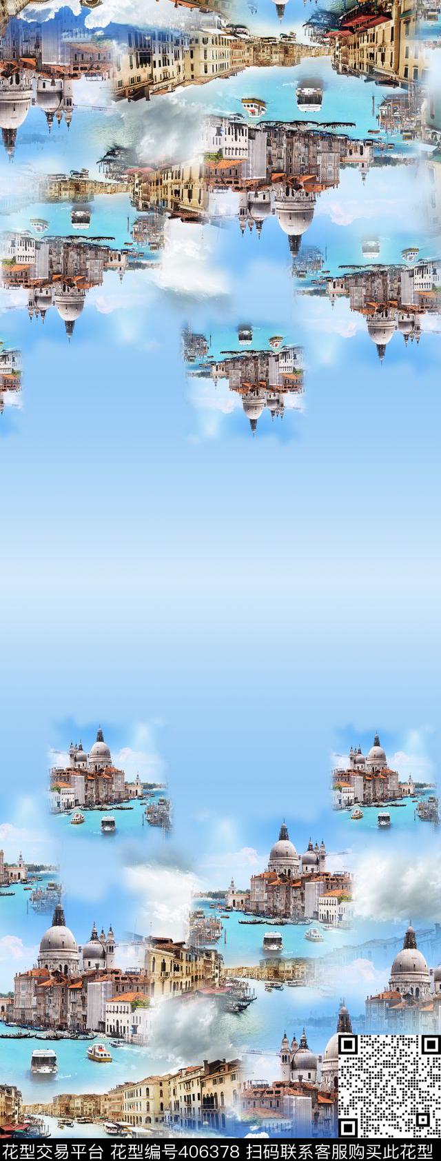 流行建筑艺彩——定位数码印花华亿平台下载（图片编号: 406378） - 瓦栏（Walan）