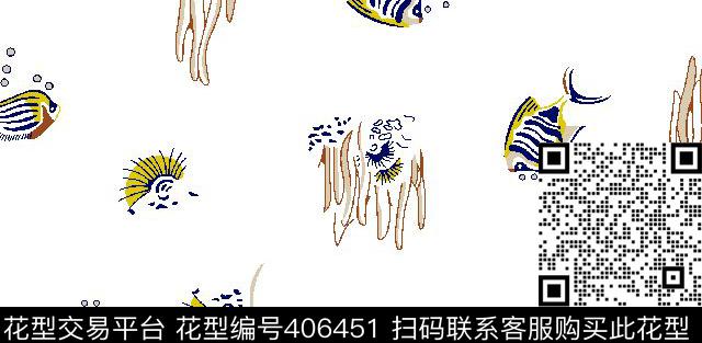 海洋世界传统印花华亿平台下载（图片编号: 406451） - 瓦栏（Walan）