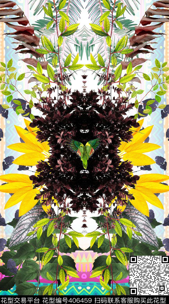 定位对称服装数码印花华亿平台下载（图片编号: 406459） - 瓦栏（Walan）