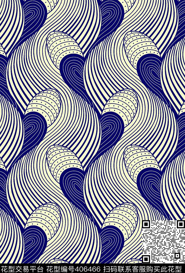 单色几何指纹传统印花华亿平台下载（图片编号: 406466） - 瓦栏（Walan）