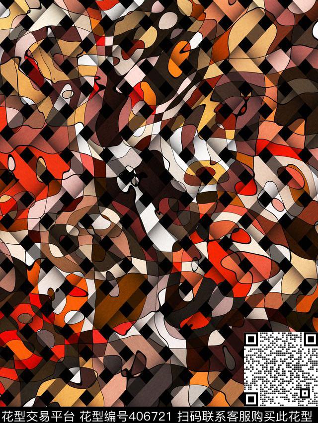 编织非洲民族风数码印花华亿平台下载（图片编号: 406721） - 瓦栏（Walan）