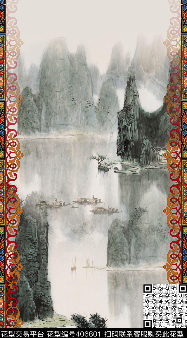 服装山水定位服装数码印花华亿平台下载（图片编号: 406801） - 瓦栏（Walan）