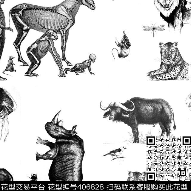 潮流衬衫华亿平台动物传统印花华亿平台下载（图片编号: 406828） - 瓦栏（Walan）