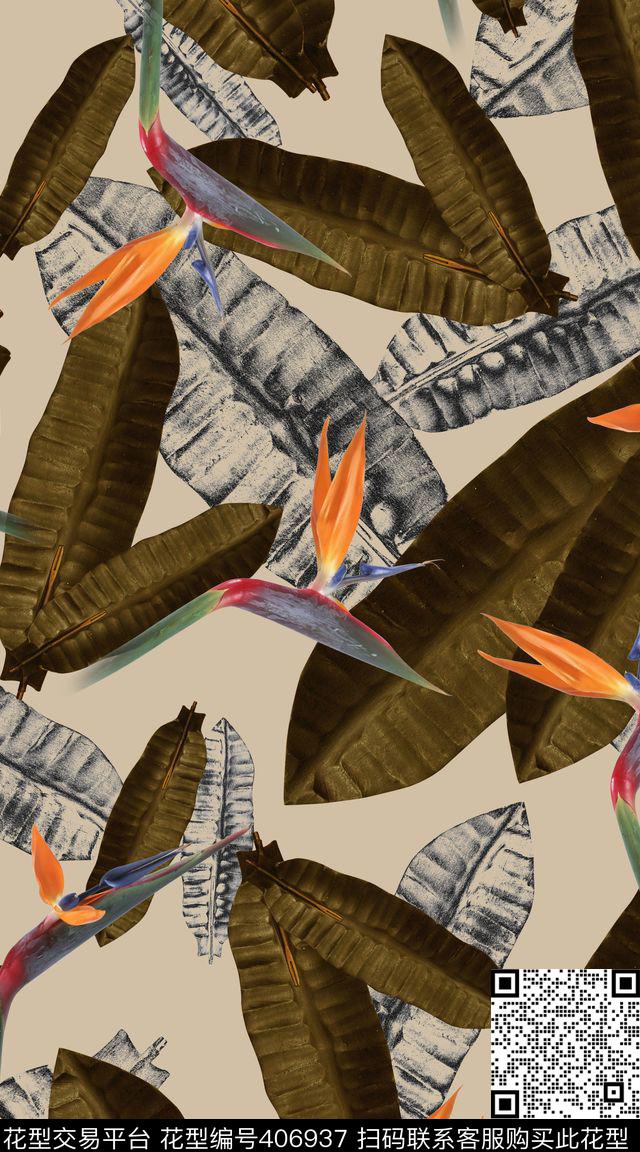 大爷片服装面料数码印花华亿平台下载（图片编号: 406937） - 瓦栏（Walan）