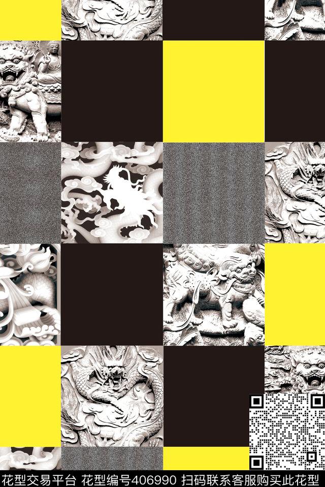 大气复古格传统印花华亿平台下载（图片编号: 406990） - 瓦栏（Walan）