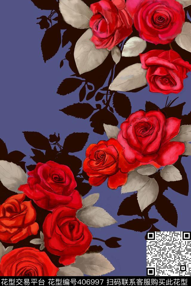 民族风波西米亚花朵数码印花华亿平台下载（图片编号: 406997） - 瓦栏（Walan）