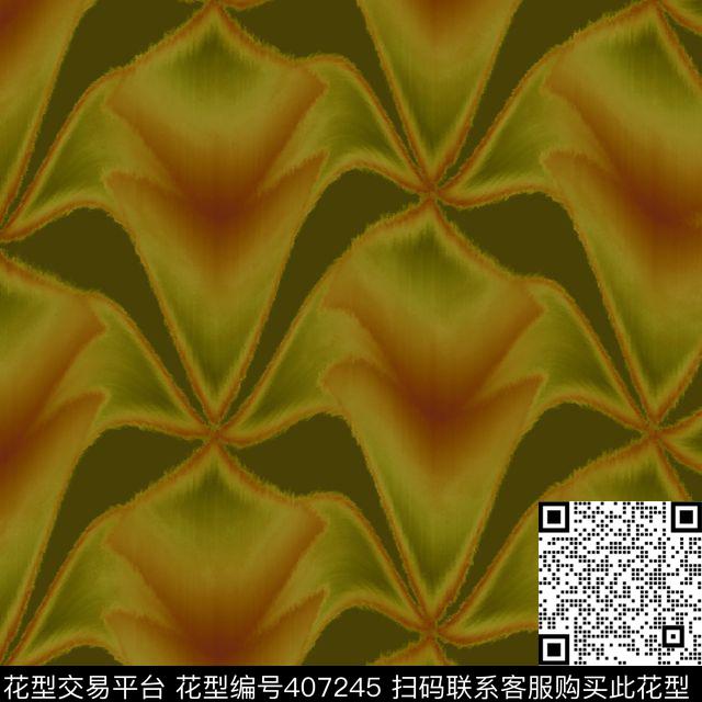 水彩几何传统印花华亿平台下载（图片编号: 407245） - 瓦栏（Walan）