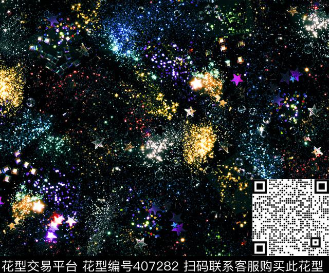 抽象星空印花数码印花华亿平台下载（图片编号: 407282） - 瓦栏（Walan）