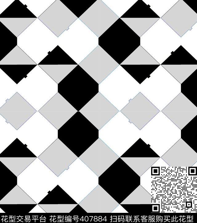 现代几何简约数码印花华亿平台下载（图片编号: 407884） - 瓦栏（Walan）