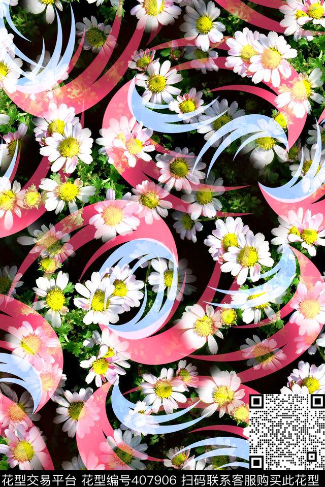 戏曲人物中国风脸谱数码印花华亿平台下载（图片编号: 407906） - 瓦栏（Walan）