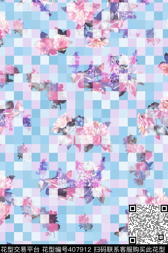 戏曲人物中国风脸谱数码印花华亿平台下载（图片编号: 407912） - 瓦栏（Walan）