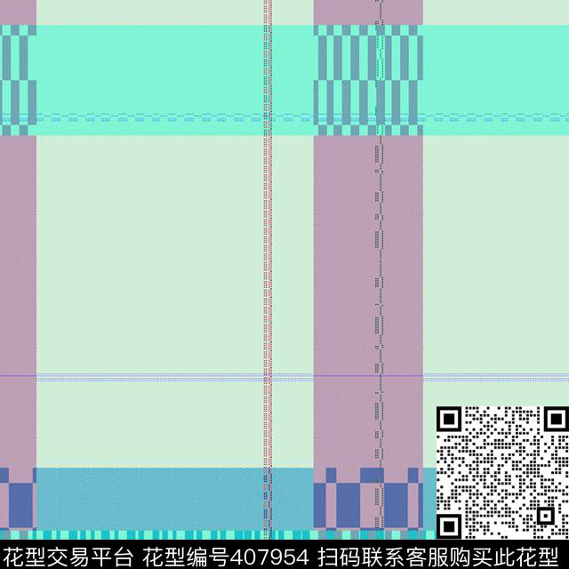 衬衫方格大方格传统印花华亿平台下载（图片编号: 407954） - 瓦栏（Walan）
