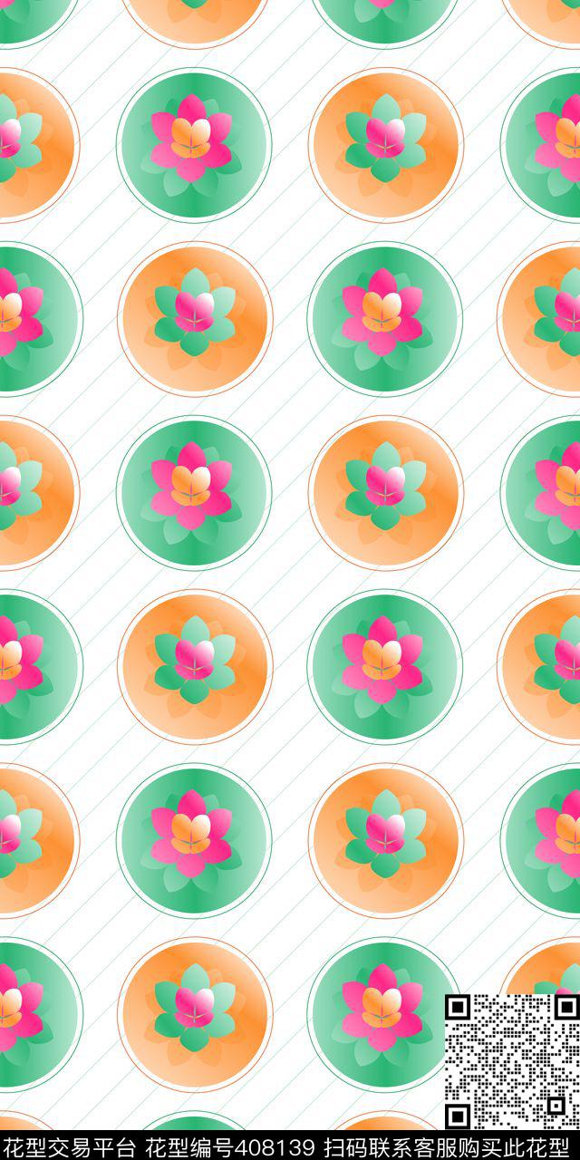 现代花纹中国风传统印花华亿平台下载（图片编号: 408139） - 瓦栏（Walan）