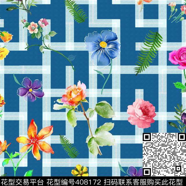 花瓣休闲sunday_鸟语花香系列数码印花华亿平台下载（图片编号: 408172） - 瓦栏（Walan）