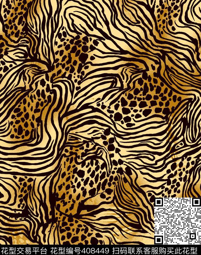 欧美动物纹传统印花华亿平台下载（图片编号: 408449） - 瓦栏（Walan）