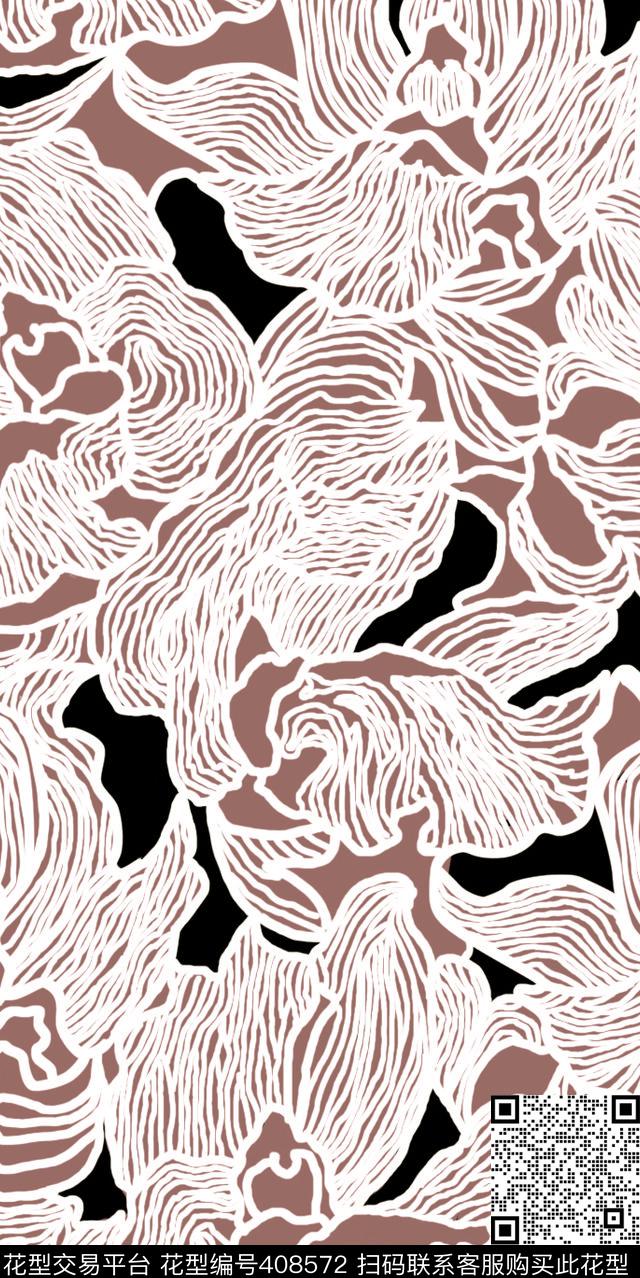 线花传统印花华亿平台下载（图片编号: 408572） - 瓦栏（Walan）